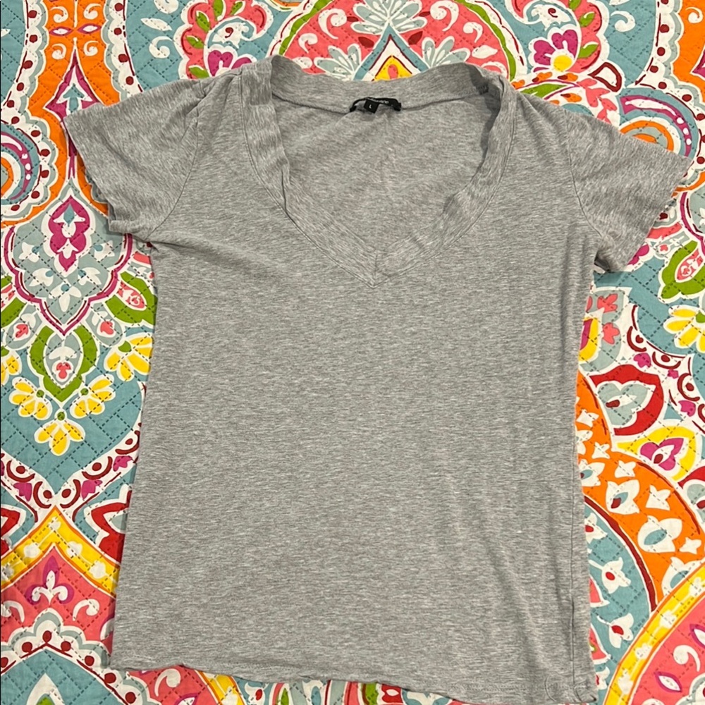 Ambiance Gray Fitted Short Sleeve T-Shirt
